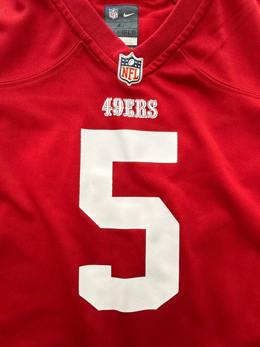 Nike Kids Trey Lance San Francisco 49ers Red N FL Jersey #5 youth large - Picture 5 of 7